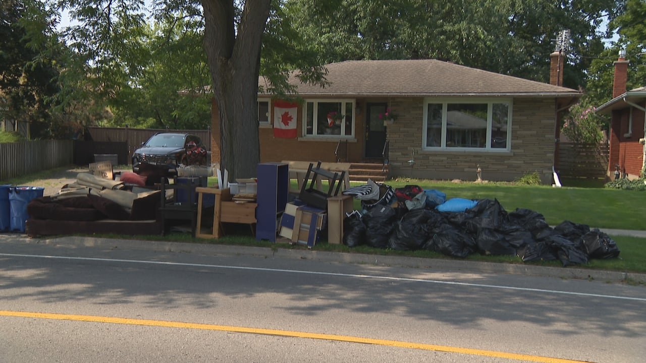garbage outside home